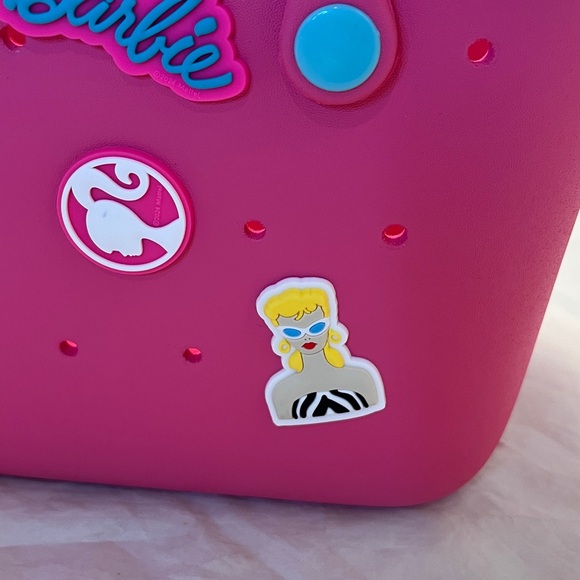 Barbie Hot Pink Silicone Tote with Playful Charms - Picture 5 of 9